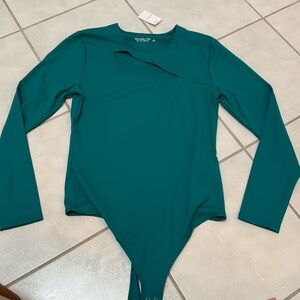 NWT- Abercrombie Teal Bodysuit - Large
